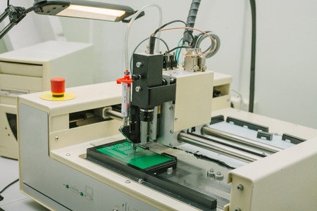 Automation of machine assembly of computer circuit board in the factory for the production of...