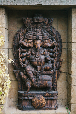 Ganesa or statue of god elephant in Hinduismの写真素材