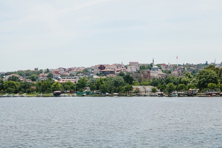 View of the European part of Istanbul from the side of the Bosphorus
