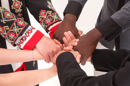People of different nationalities. The concept of friendship among peoples.の写真素材