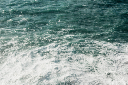 Beautiful view of the water surface with the waves of the Atlantic Ocean.の写真素材