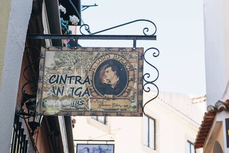 Portugal, Sintra, June 26 2018 Sign the gift shopのeditorial素材