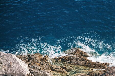 Beautiful top view of the sea and the rock. Natural landscape.の写真素材