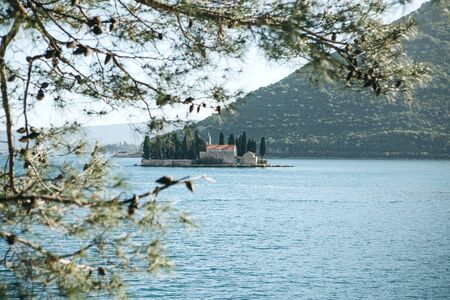 The church of Saint Gregory on the island in the Adriatic sea. Perast. Montenegroの写真素材