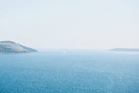 Beautiful view of the blue sea or view of the horizon. Natural landscape.の写真素材