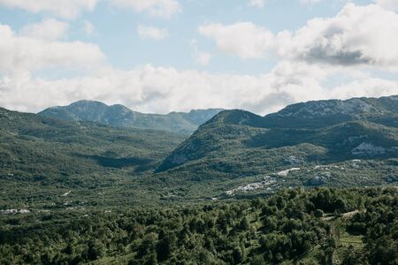 Beautiful view of the mountainous natural landscape in Montenegro. Mountain View.の写真素材