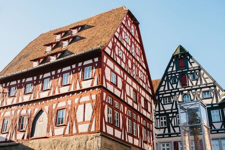 Traditional residential buildings in Bavaria in Germany.