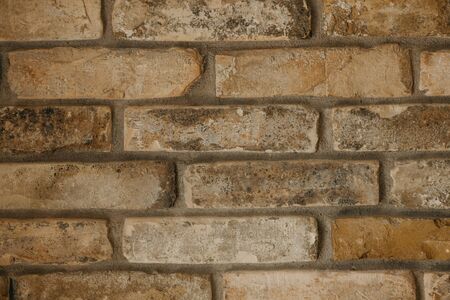 Brown decorative brick wall background or backdrop