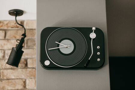 Clock on the wall in a residential apartment