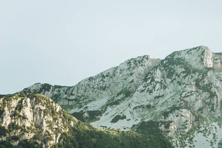 Beautiful view of the mountainous natural landscape in Montenegro. Mountain View.