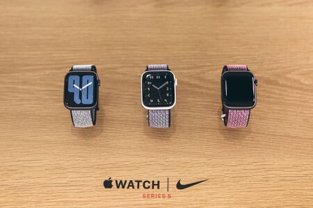 Turkey, Istanbul, December 20 2019 Modern Stylish Apple Watch 5 Series Nike Editionのeditorial素材
