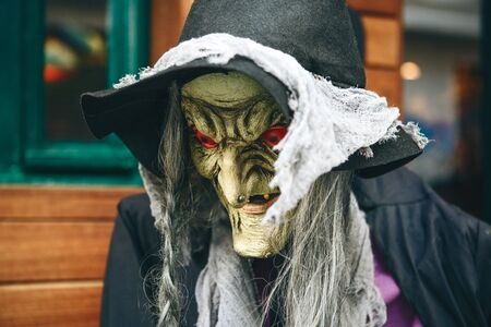 Witch mannequin or figure or mask for Halloween.の写真素材
