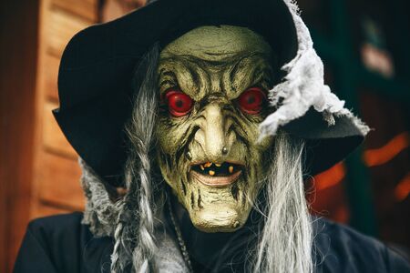 Witch mannequin or figure or mask for Halloween.の写真素材