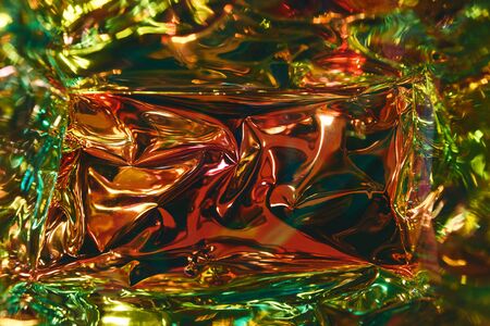 Abstract holographic psychedelic background in bright colorsの写真素材