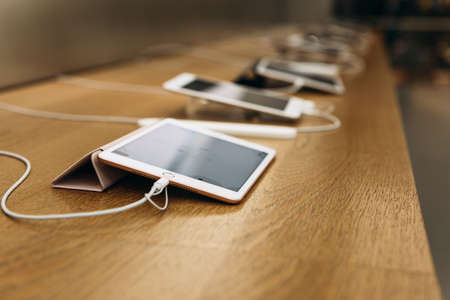 Turkey, Istanbul, December 17, 2019: sale New tablet APPLE iPad in the official Apple store