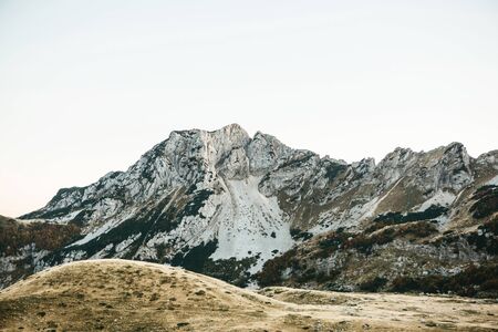 View of the beautiful natural mountain landscape in Montenegro in autumn.の写真素材