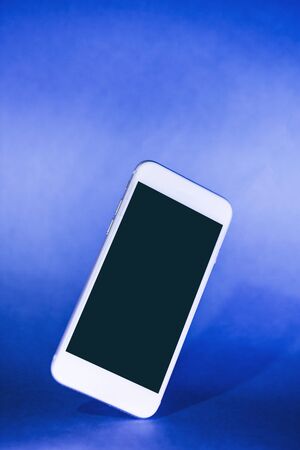 Cell phone mockup with blank screen or copy space.の写真素材