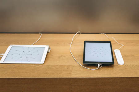 Turkey, Istanbul, December 17, 2019: sale New tablet APPLE iPad in the official Apple storeのeditorial素材