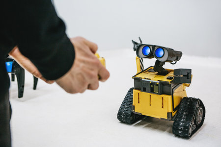 Moscow, November 21, 2020: Funny Wall-e robot from cartoonのeditorial素材