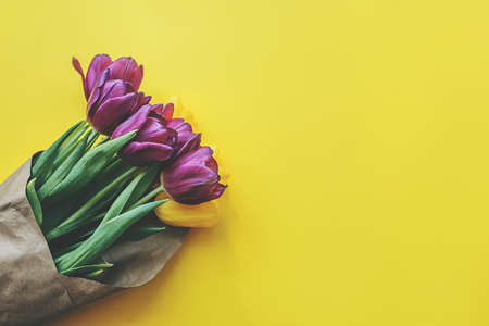 Spring background with large copy space. Holiday greeting card.の写真素材