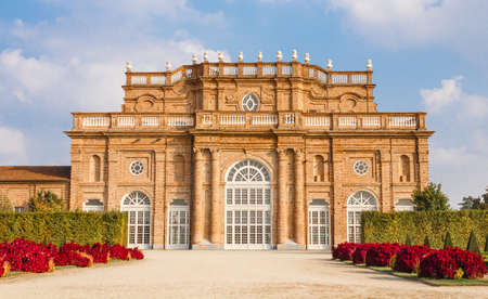 VENARIA REALE, 2018: view of the facade of the Citroneria of the Reggia Venaria / The building called "Citroniera" was built according to a project by Filippo Juvarra between 1721 and 1727のeditorial素材