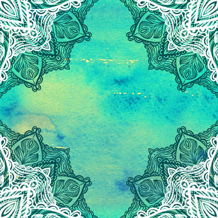 Seamless pattern with floral ornamentの写真素材