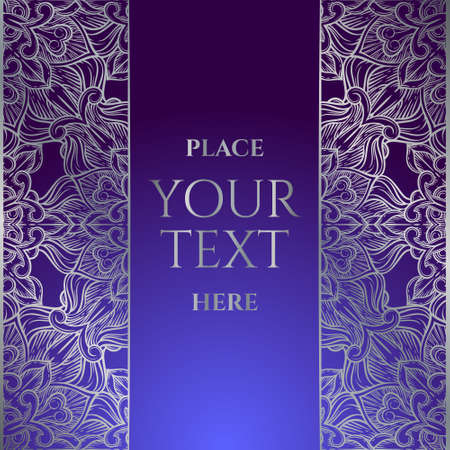 Abstract decorative background. Ornament with mosaic elements. Vintage floral styling to design cards, corporate identity, textiles. Kaleidoscope. Graphics.のイラスト素材