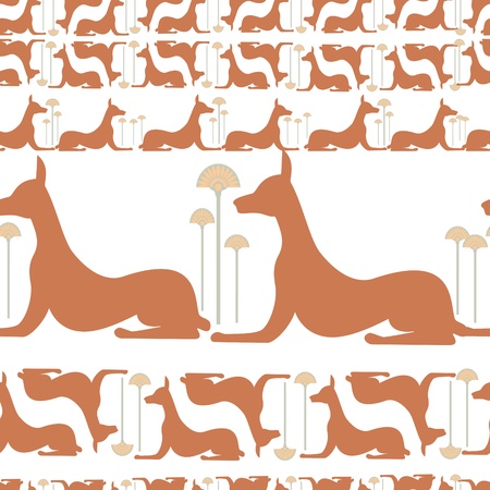 dogs Egypt のイラスト素材