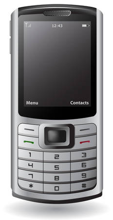 Modern mobile phone with colorful iconsのイラスト素材