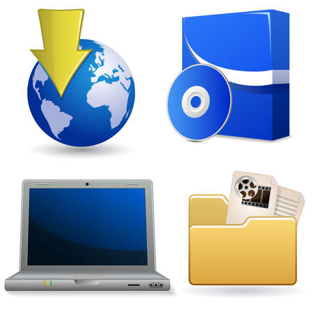 Icon set for web siteのイラスト素材