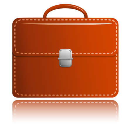 Brown briefcaseのイラスト素材