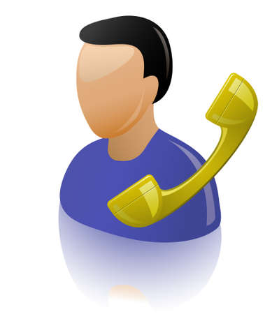 Assistant and telephone receiver. Support. Personal assistant.のイラスト素材