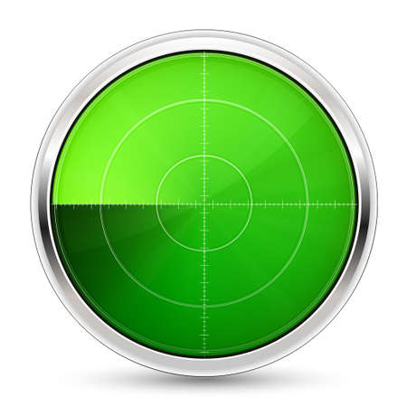 Vector illustration of radar or oscilloscope monitorの写真素材