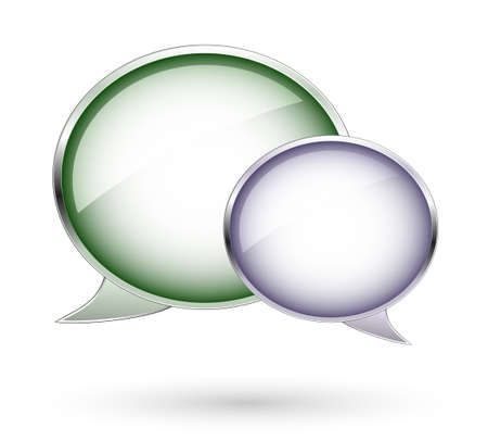 Clouds, tags and bubbles for website. Dialog bubblesのイラスト素材