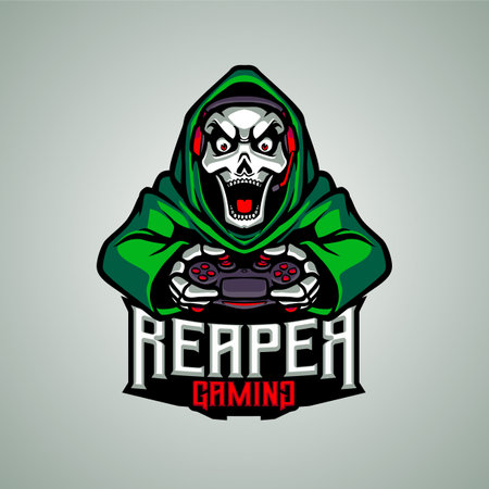 reaper gaming mascot logoのイラスト素材