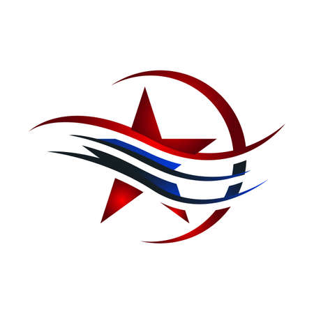 shooting stars vector with decorative Star icon on White Backgroundのイラスト素材