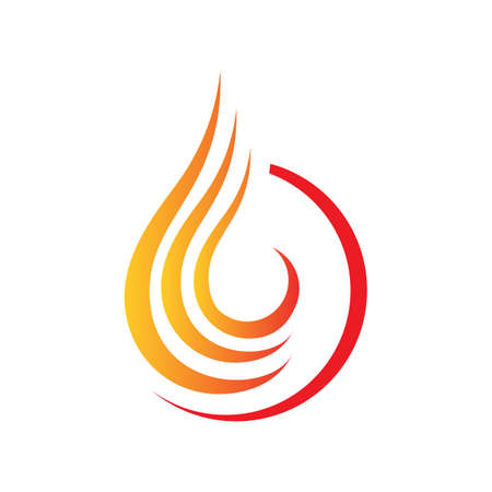 Fire flames vector icons vector design in white backgroundのイラスト素材