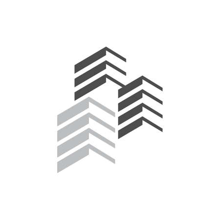 Realty Flat Apartment modern Building design graphic style.
Cityscape design corporation of buildings for Real estate companyのイラスト素材