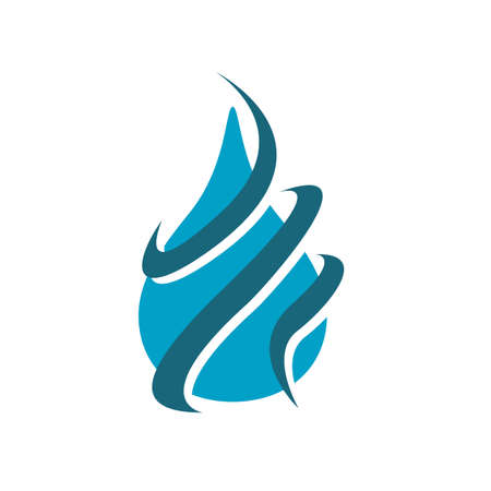 aqua drop Water droplet eco mineral natural design vector templateのイラスト素材