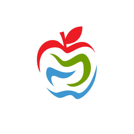 Nature graphic Abstract Apple Vector Design icon Illustrationのイラスト素材