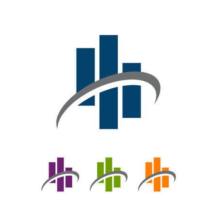 abstract graph and arrow for economics corporate business finance marketing vectorのイラスト素材