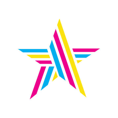 decorative and creative abstract star vector icon concept illustrationのイラスト素材