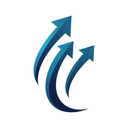 Stylish Abstract Arrow design vector icon templateのイラスト素材