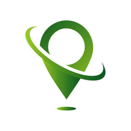 GPS icon vector design. Map pointer icon. Pin location symbol. 
Flat design style Navigation icons for web and mobileのイラスト素材