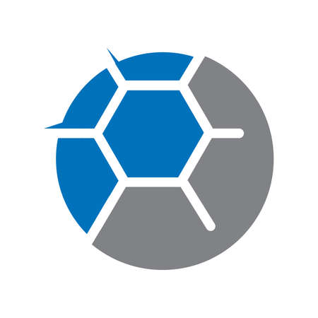 neuron cell biotech nanotechnology molecule vector iconのイラスト素材