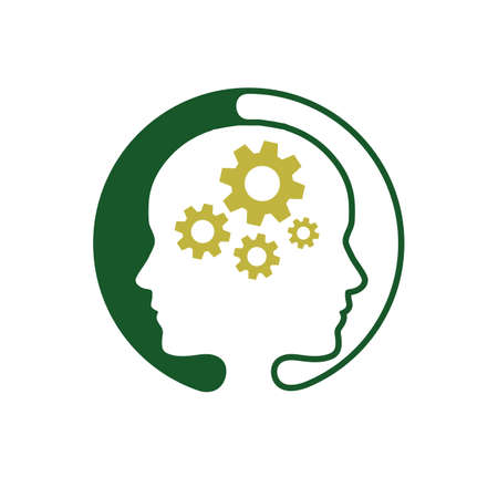 intelligence Tech Colorful Mind Head Health designs conceptのイラスト素材