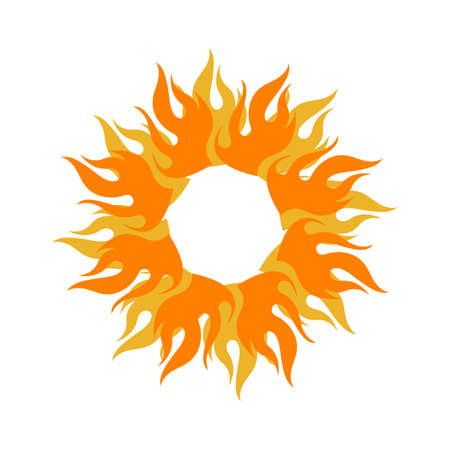 yellow sun burst star symbol Sun icon design vector illustration a Sunshine elementのイラスト素材