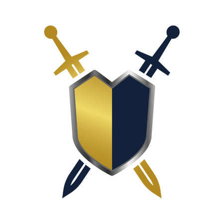 Royal Brand Luxury Heraldic Shield Crest design vector templateのイラスト素材