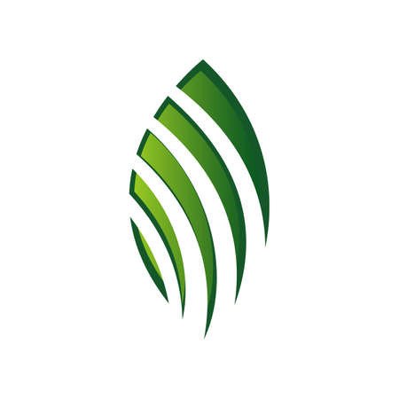 nature simple and modern green leaf  vector elementsのイラスト素材