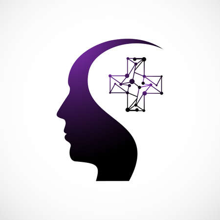 intellegent mind head health design vector illustrationのイラスト素材